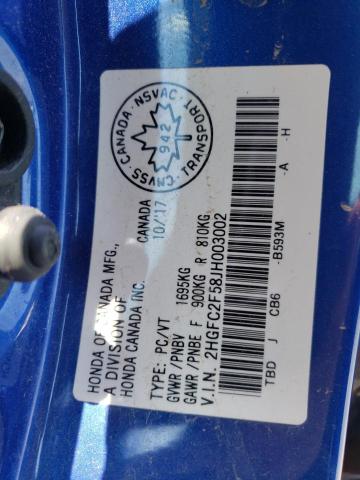 2018 HONDA CIVIC LX - 2HGFC2F58JH003002