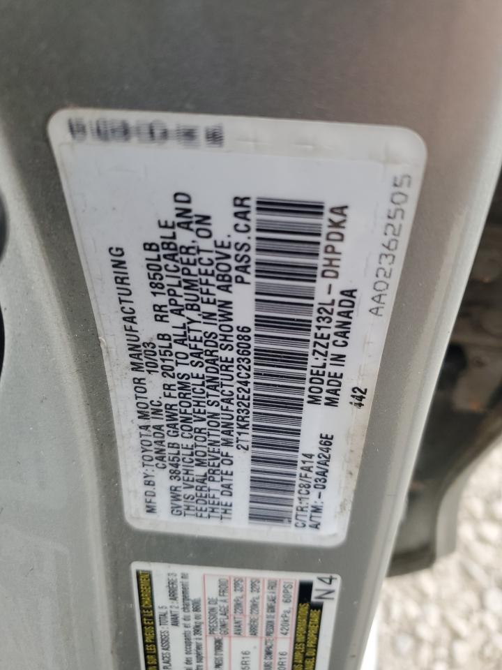 2T1KR32E24C236086 2009 Toyota Corolla Matrix Xr