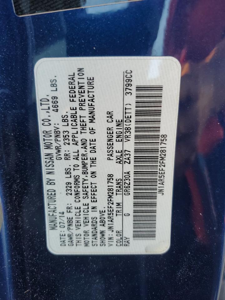 JN1AR5EF2FM281758 2015 Nissan Gt-R Premium