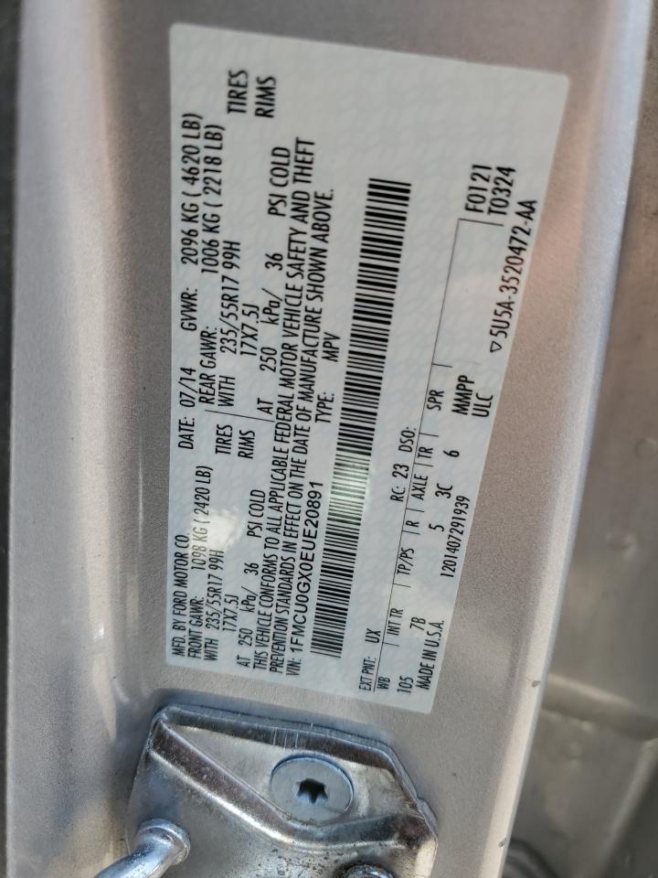 1FMCU0GX0EUE20891 2014 Ford Escape Se