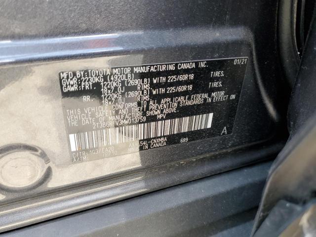 VIN 2T3B6RFV3MW013759 2021 Toyota RAV4, Xle Premium no.12