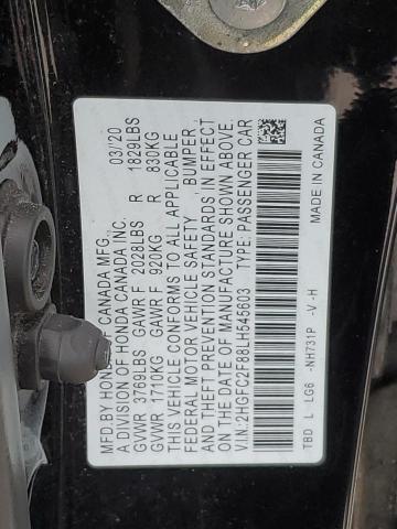 2020 HONDA CIVIC SPOR - 2HGFC2F88LH545603