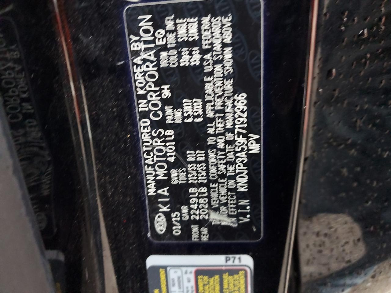 KNDJP3A59F7192966 2015 Kia Soul +