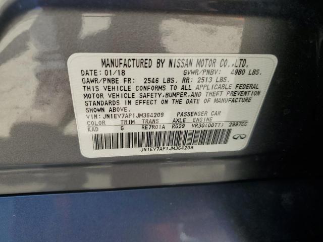 2018 Infiniti Q50 Luxe VIN: JN1EV7AP1JM364209 Lot: 61532724