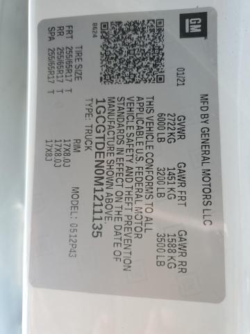 2021 Chevrolet Colorado Z71 VIN: 1GCGTDEN0M1211135 Lot: 61737664