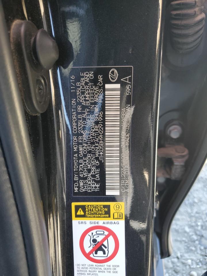 JTHKD5BH9H2291996 2017 Lexus Ct 200