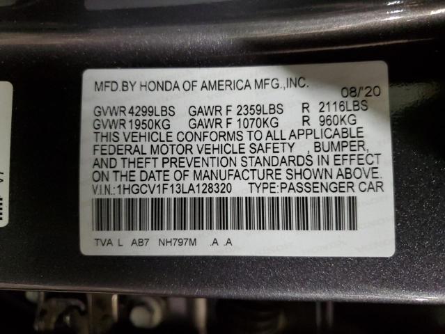 2020 HONDA ACCORD LX - 1HGCV1F13LA128320
