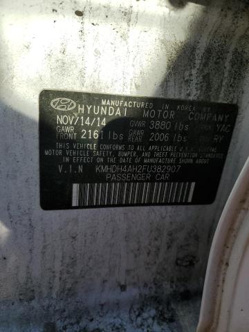 KMHDH4AH2FU382907 2015 Hyundai Elantra Se