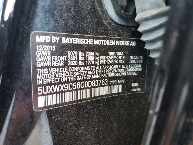 2016 BMW X3 xDrive28I VIN: 5UXWX9C56G0D83763 Lot: 62226294