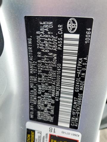 2013 Toyota Avalon Base VIN: 4T1BK1EB6DU010450 Lot: 63127434