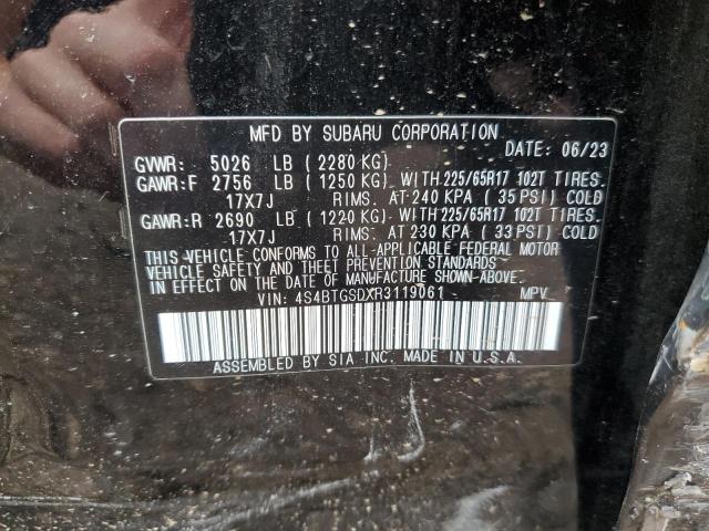 2024 SUBARU OUTBACK WI - 4S4BTGSDXR3119061