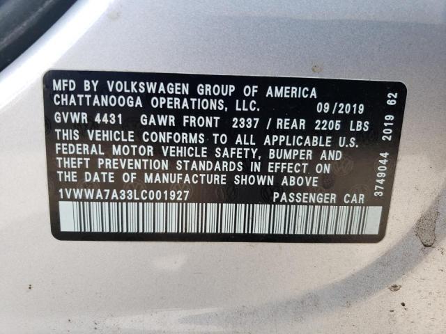 2020 VOLKSWAGEN PASSAT SE - 1VWWA7A33LC001927