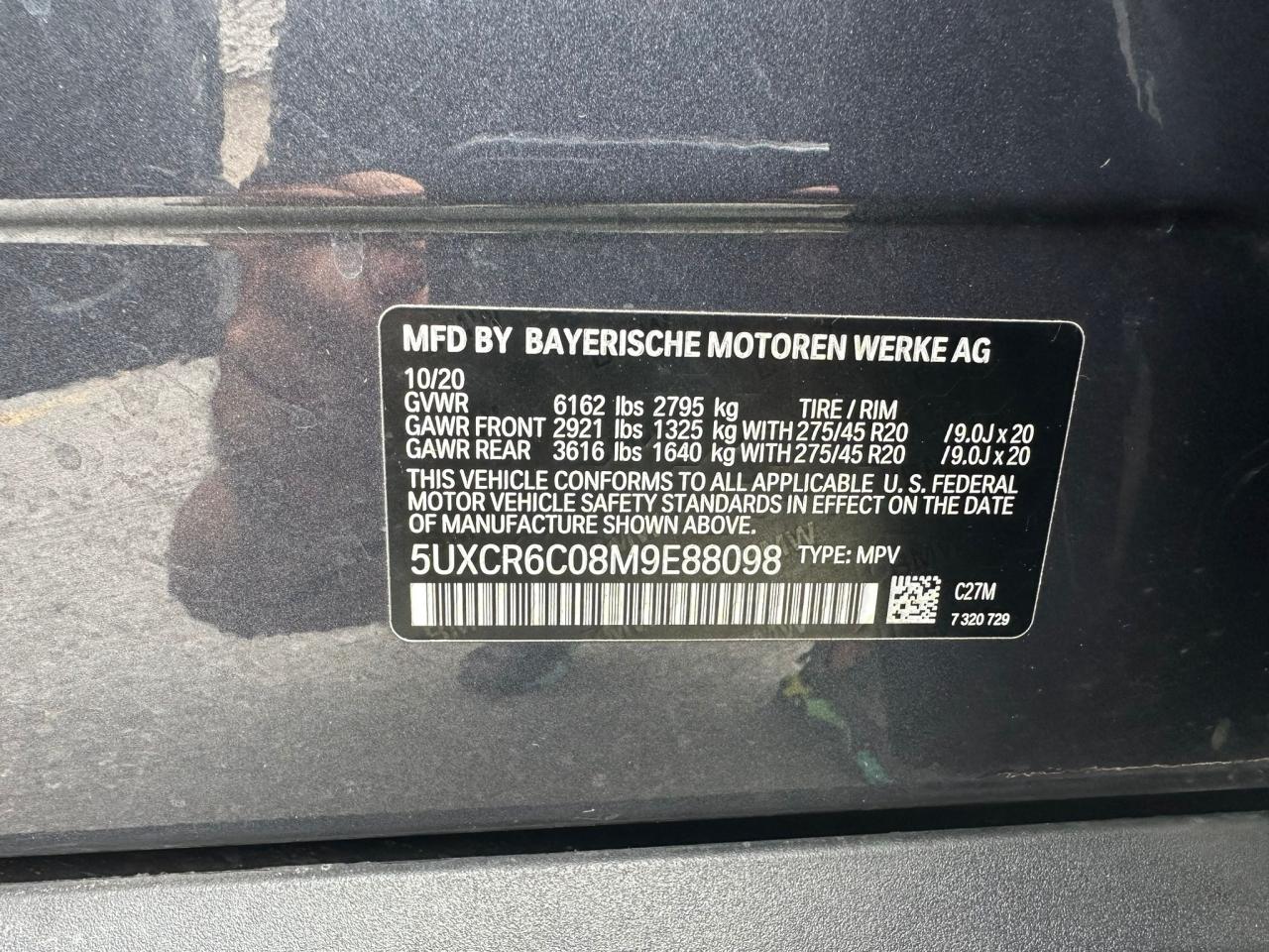 5UXCR6C08M9E88098 2021 BMW X5 xDrive40I