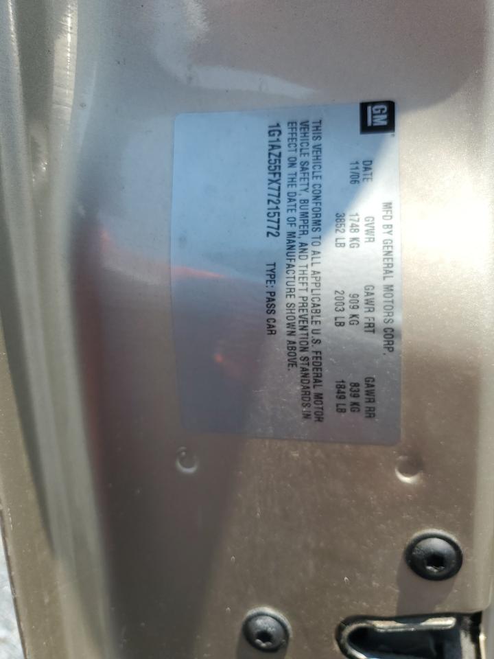 1G1AZ55FX77215772 2007 Chevrolet Cobalt Ltz