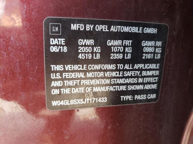 2018 BUICK REGAL PREF - W04GL6SX5J1171433