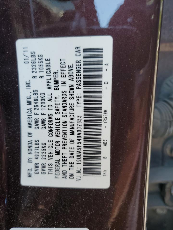 19UUA9F54BA002855 2011 Acura Tl