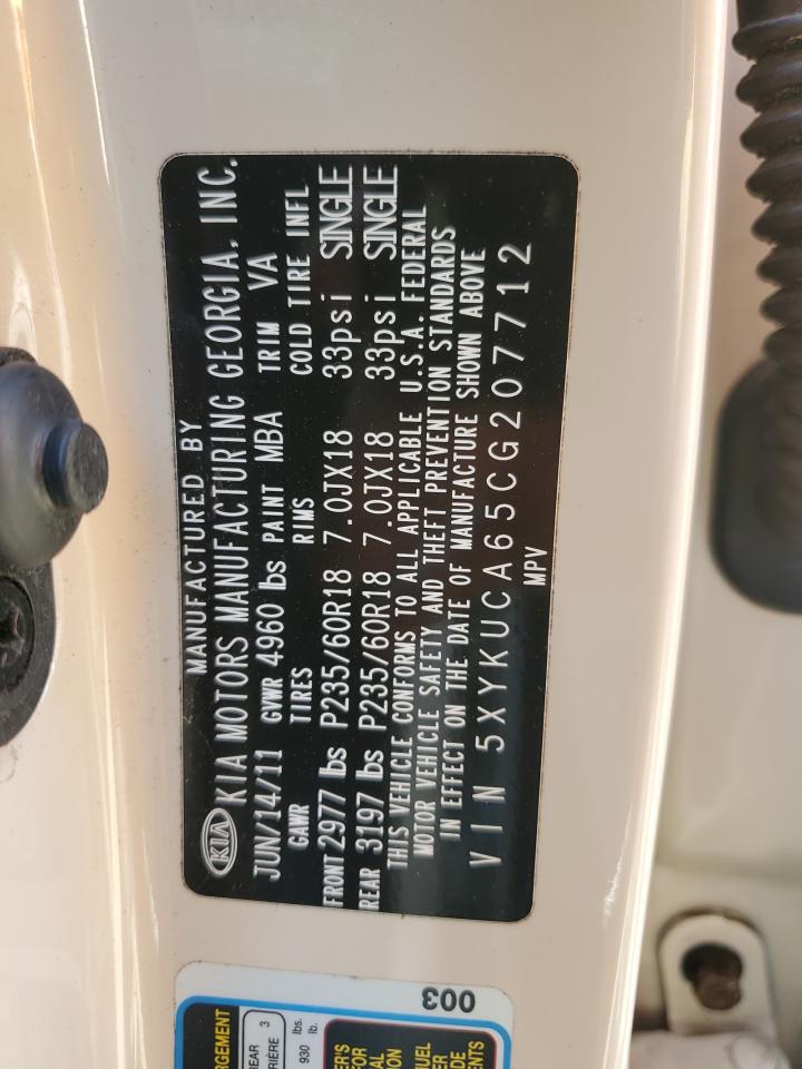 5XYKUCA65CG207712 2012 Kia Sorento Ex