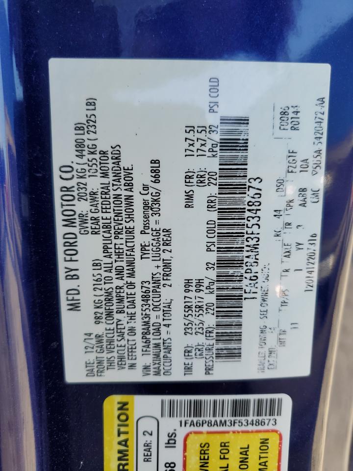 1FA6P8AM3F5348673 2015 Ford Mustang