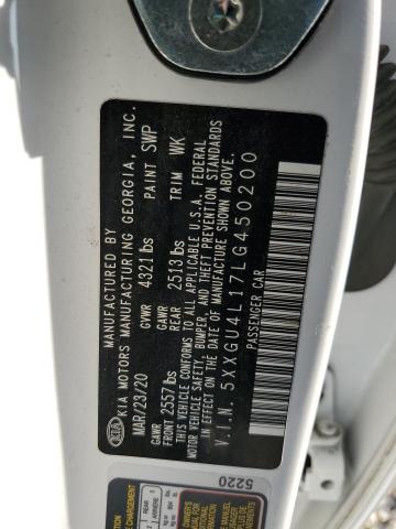5XXGU4L17LG450200 2020 KIA OPTIMA