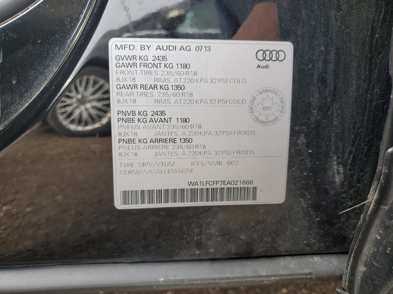 WA1LFCFP7EA021666 2014 Audi Q5 Premium Plus