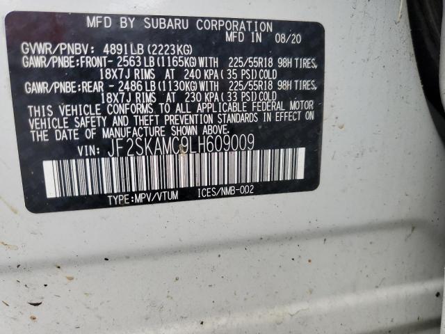 2020 SUBARU FORESTER S - JF2SKAMC9LH609009