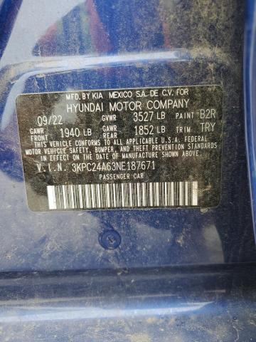 2022 HYUNDAI ACCENT SE - 3KPC24A63NE187671