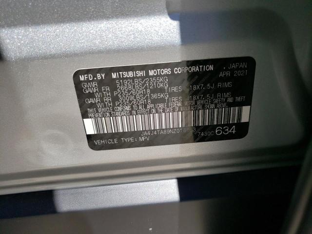 2022 MITSUBISHI OUTLANDER - JA4J4TA89NZ014863