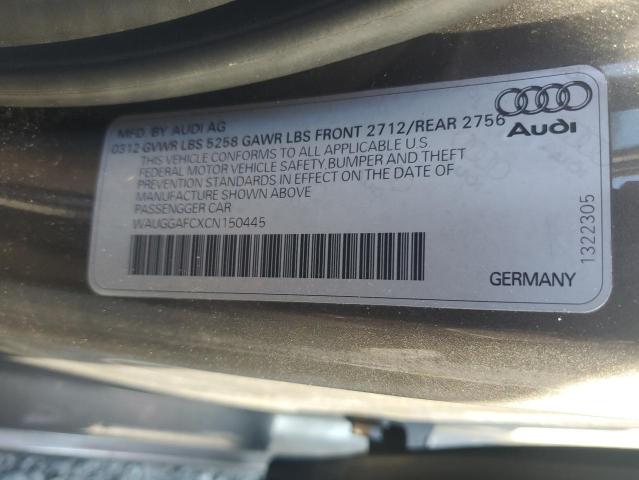 2012 Audi A6 Premium Plus VIN: WAUGGAFCXCN150445 Lot: 61901634