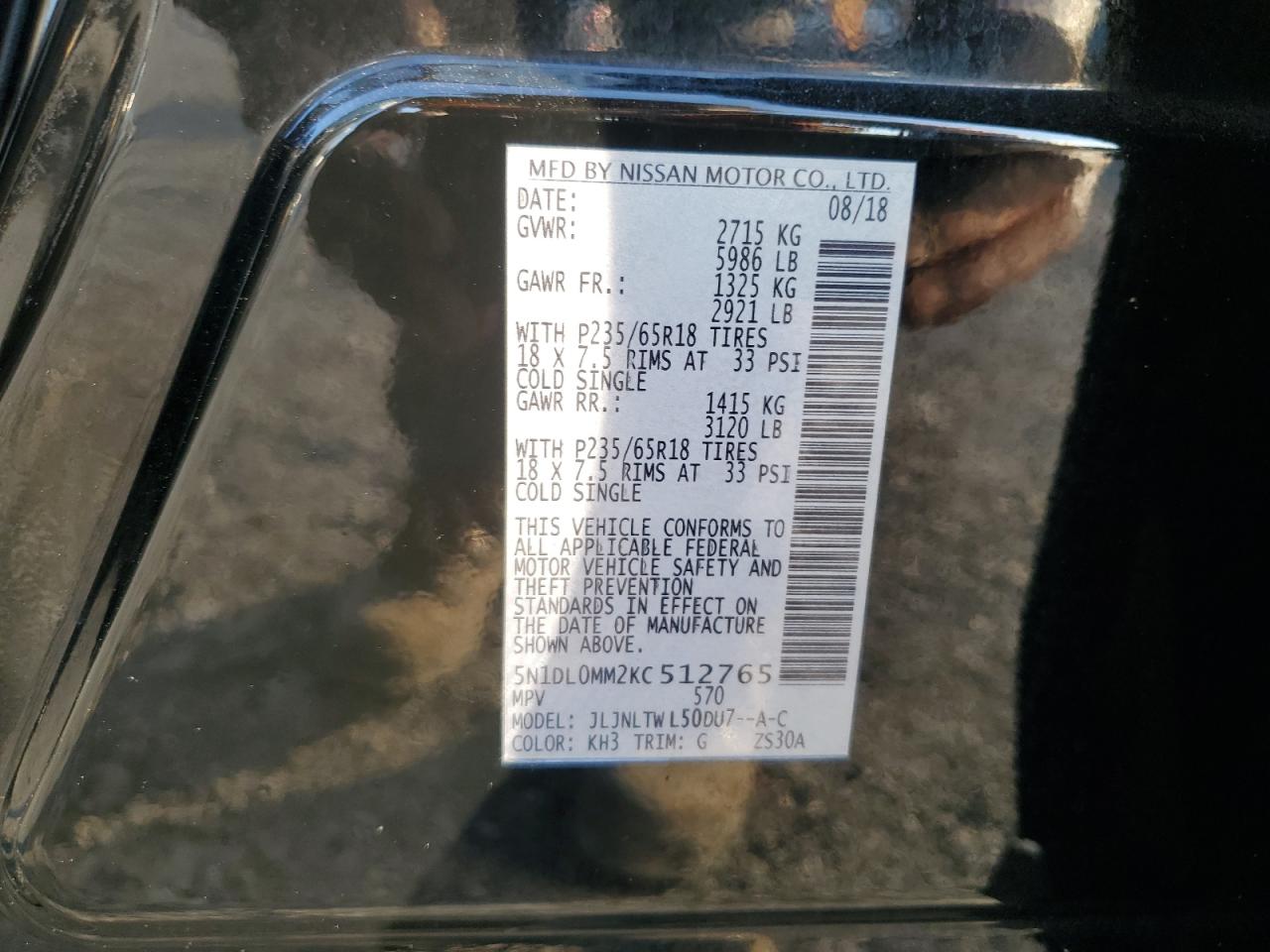 5N1DL0MM2KC512765 2019 Infiniti Qx60 Luxe