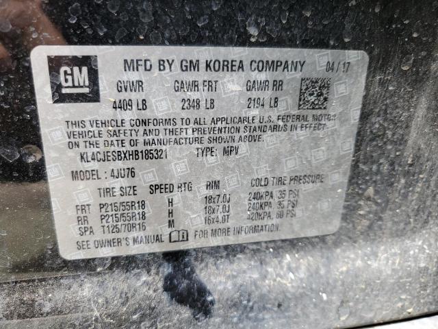 2017 Buick Encore Preferred VIN: KL4CJESBXHB185321 Lot: 61437404