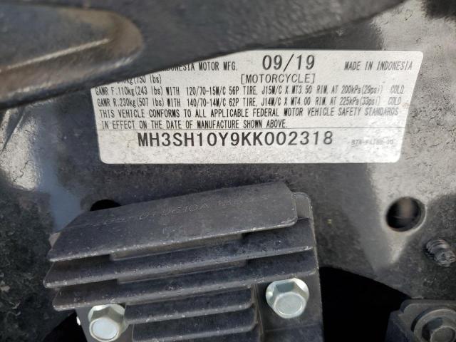 2019 YAMAHA CZD300 A MH3SH10Y9KK002318
