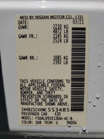 2021 NISSAN LEAF SV PL - 1N4BZ1CVXMC553485