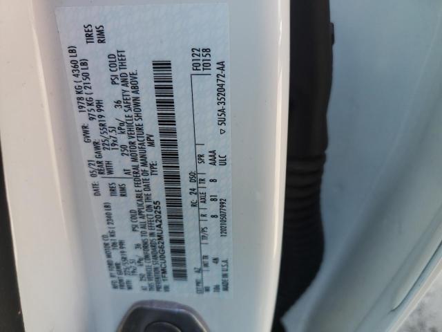 2021 Ford Escape Se VIN: 1FMCU0G62MUA20255 Lot: 61539414