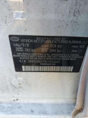 5NPD84LF3LH500601 2020 Hyundai Elantra Sel