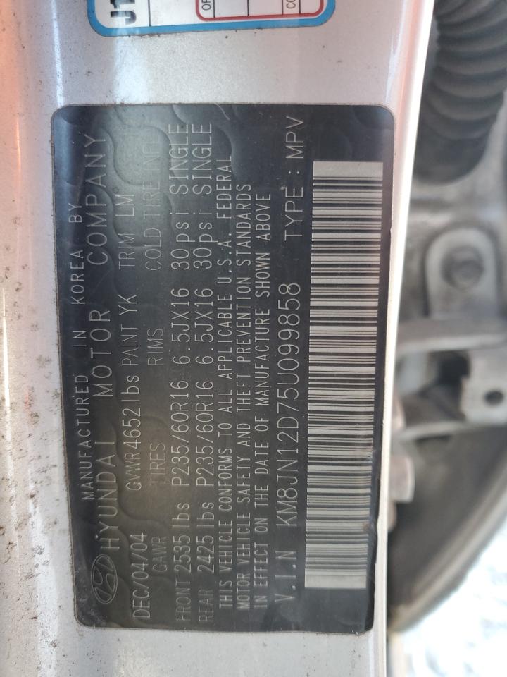 KM8JN12D75U099858 2005 Hyundai Tucson Gls
