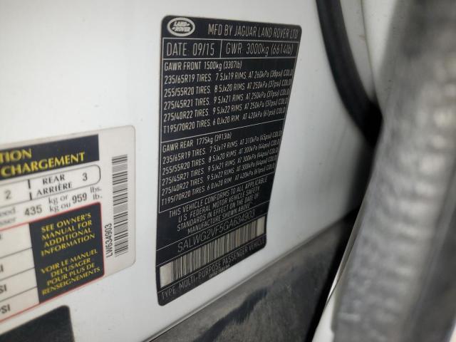 2016 Land Rover Range Rover Sport Se VIN: SALWG2VF5GA634903 Lot: 62657504