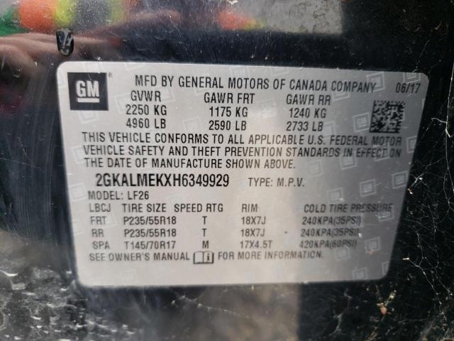 2017 GMC TERRAIN SL 2GKALMEKXH6349929