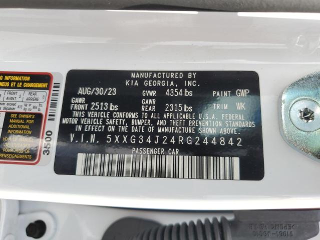 2024 Kia K5 Ex VIN: 5XXG34J24RG244842 Lot: 62523584