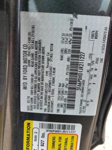 VIN 3FA6P0HD1JR211227 2018 Ford Fusion, SE no.12