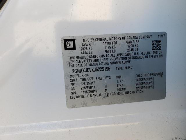 2018 CHEVROLET EQUINOX LT - 2GNAXJEVXJ6225195
