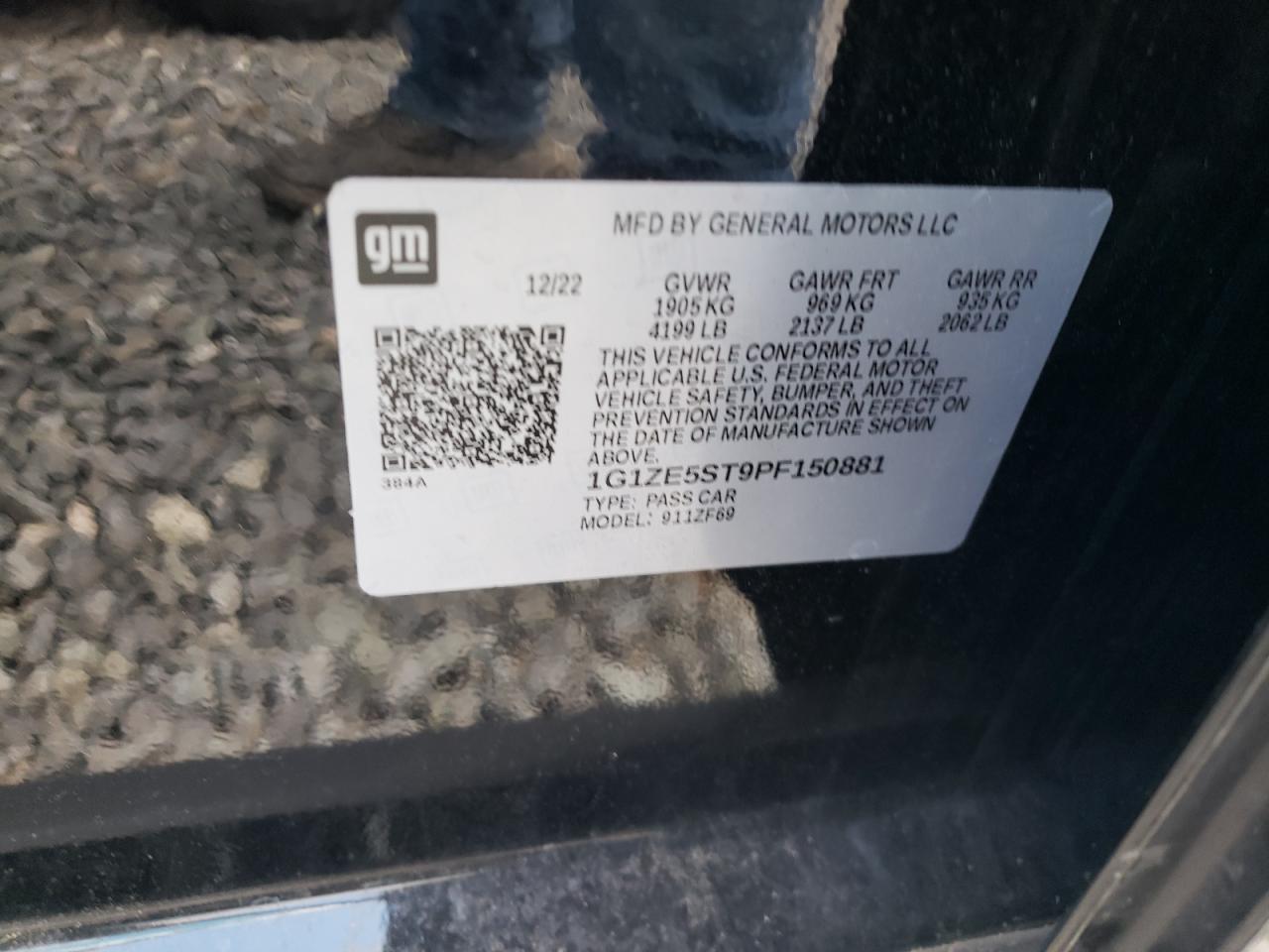 1G1ZE5ST9PF150881 2023 Chevrolet Malibu Premier