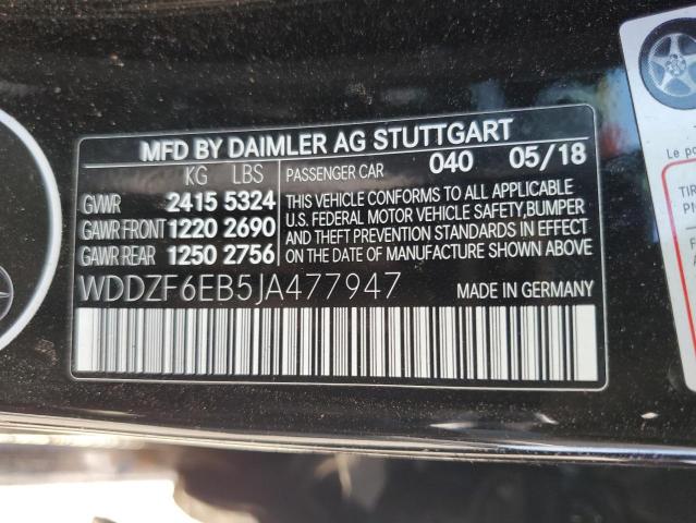 VIN WDDZF6EB5JA477947 2018 Mercedes-Benz E-Class, 4... no.12