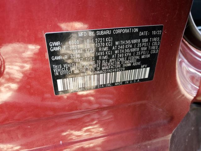 2022 Subaru Ascent Premium VIN: 4S4WMACD1N3469229 Lot: 62147564