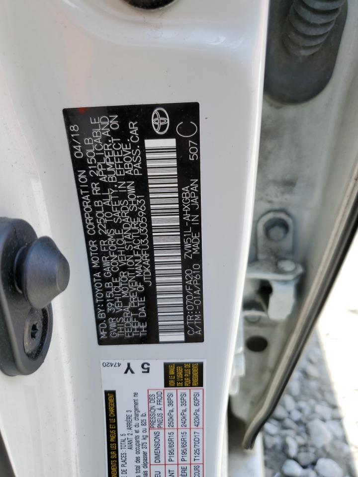 JTDKARFU3J3059631 2018 Toyota Prius