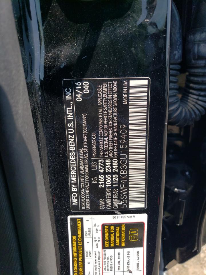 55SWF4KB3GU159409 2016 Mercedes-Benz C 300 4Matic