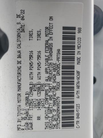 2022 TOYOTA TACOMA DOU 3TMCZ5AN2NM499379  65686674