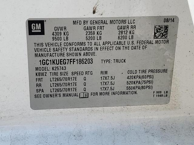 2015 CHEVROLET SILVERADO - 1GC1KUEG7FF186203