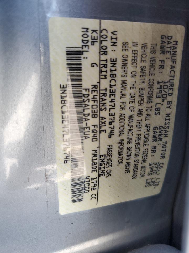 3N1BC13E47L376746 2007 Nissan Versa S