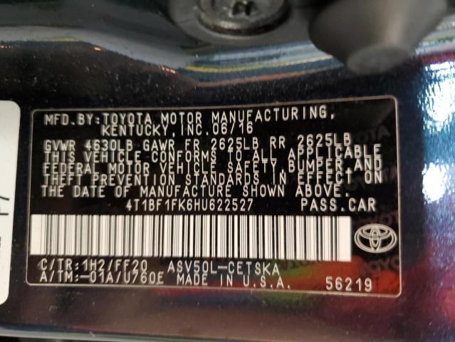 VIN 4T1BF1FK6HU622527 2017 Toyota Camry, LE no.13