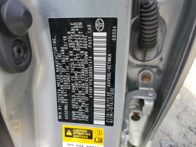 VIN 4T4BF1FK3GR567474 2016 Toyota Camry, LE no.13